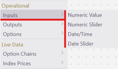 Input Widgets