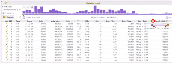 Filtering Block Trades